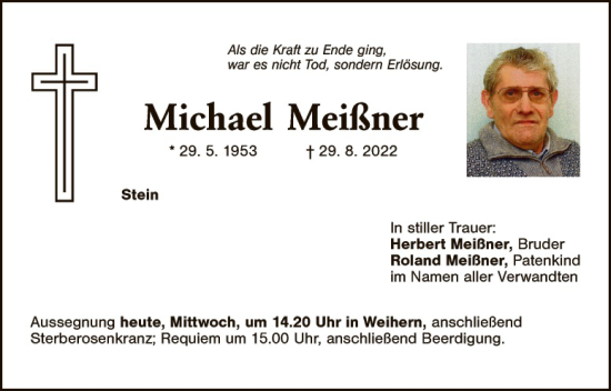 Traueranzeige von Michael Meißner von Landkreis Schwandorf